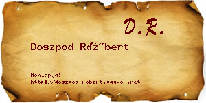 Doszpod Róbert névjegykártya